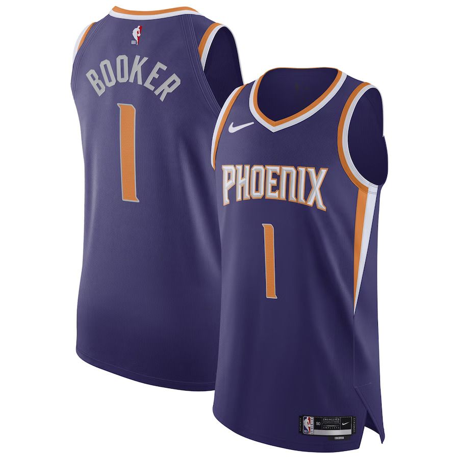 Men Phoenix Suns 1 Devin Booker Nike Purple 2022-23 Authentic Player NBA Jersey
